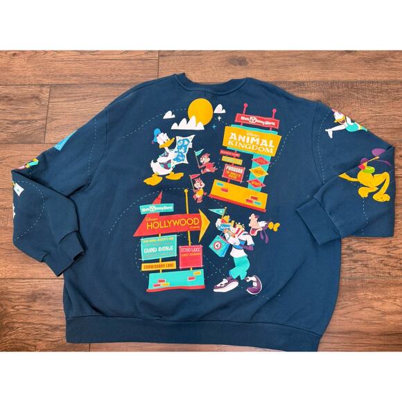 Disney Mickey & Friends Play In The Park Crew Neck Pullover Sweatshirt Sz 3XL - Picture 4 of 4
